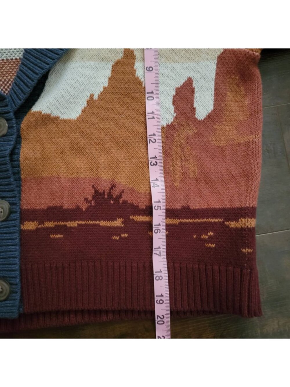 Pendleton Western Scenic Cardigan Horse Heritage Knit Cowboy Country Womens L - Picture 5 of 7